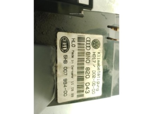 8N0820043, MANDO CLIMA AUDI TT (8N3)|Desguaces La Cabaña
