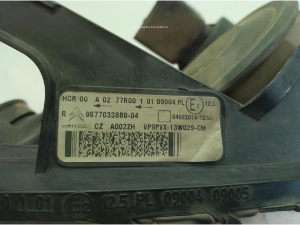 1606931480, 9677033880 FARO DERECHO CITROEN C3 II|Desguaces La Cabaña