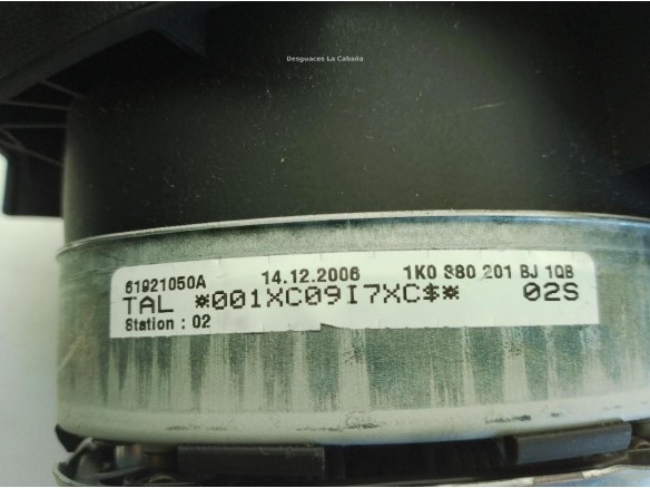1K0880201CA1QB, 1K0880201BJ AIRBAG IZQ VW GOLF V (1K1)|Desguaces La Cabaña