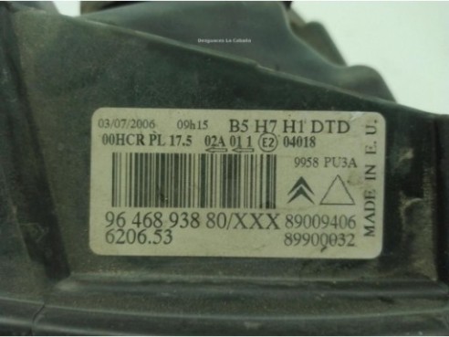 6206L4, 9646893880 FARO DERECHO CITROEN C4 I (LC_)|Desguaces La Cabaña
