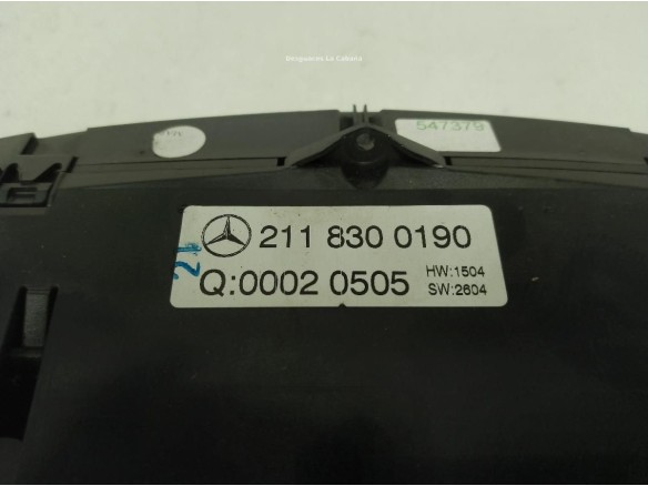2118300190, MANDO CLIMA MERCEDES BENZ CLASE E (W211)|Desguaces La Cabaña