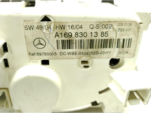 A1698301385, MANDO CLIMA MERCEDES BENZ CLASE A (W169)|Desguaces La Cabaña