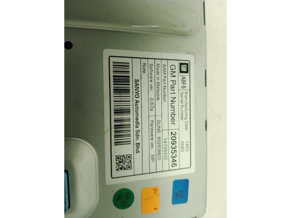 20935346 NAVEGADOR OPEL INSIGNIA A (G09)|Desguaces La Cabaña