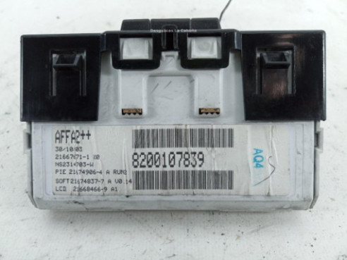 8200107839 DISPLAY RENAULT MEGANE II (BM0/1_, CM0/1_) |Desguaces La Cabaña