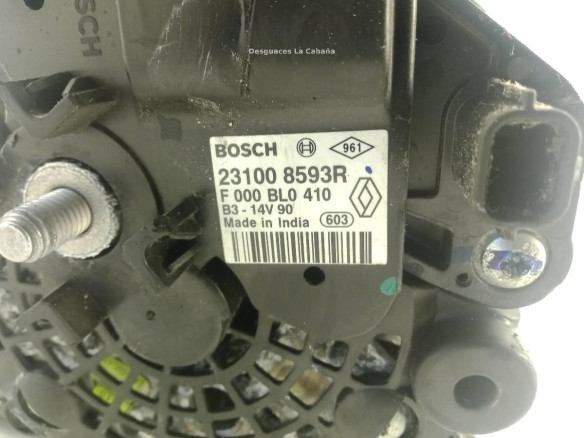 231008593R ALTERNADOR RENAULT CAPTUR (J5_, H5_) |Desguaces La Cabaña