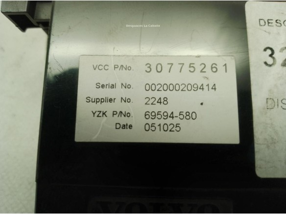 30775261, DISPLAY VOLVO V50 (545)|Desguaces La Cabaña