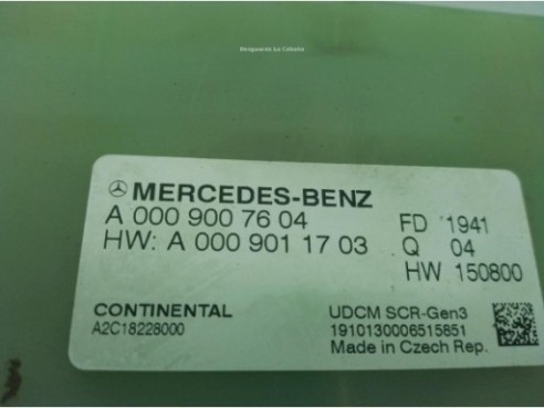 A0009007604 MODULO ELECTRONICO MERCEDES BENZ SPRINTER 3,5-t Furgón (907, 910)|Desguaces La Cabaña