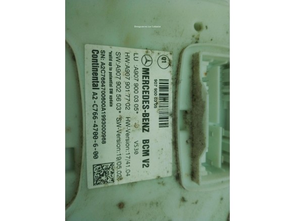 A9079006906, A9079000305 CENTRALITA MULTIFUNCION MERCEDES BENZ SPRINTER 3,5-t Furgón (907, 910)|Desguaces La Cabaña
