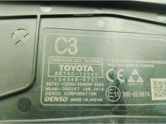 8674012040 MODULO ELECTRONICO TOYOTA COROLLA Ranchera familiar (_E21_)|Desguaces La Cabaña