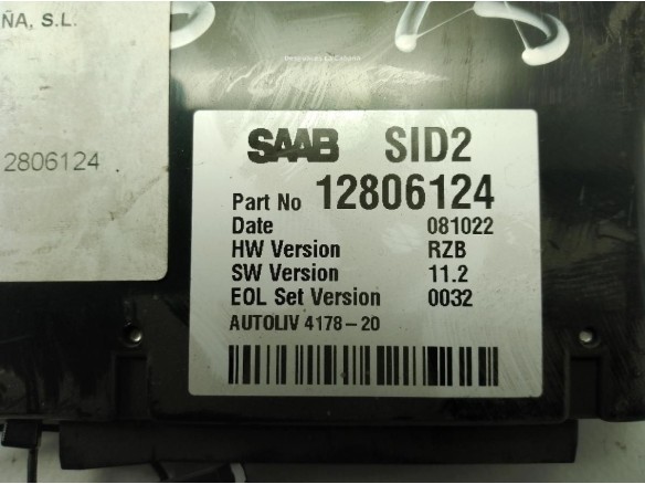 12806124, DISPLAY SAAB 9-5 (YS3E)|Desguaces La Cabaña