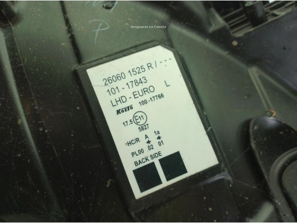 260607949R, 260601525R FARO IZQUIERDO RENAULT KANGOO Express (FW0/1_)|Desguaces La Cabaña