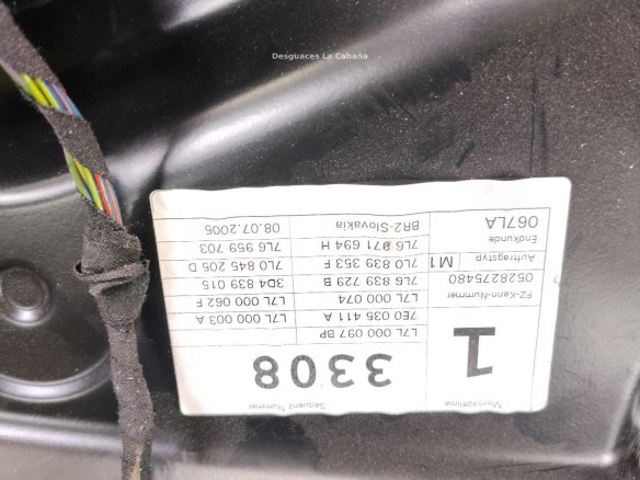 7L0839461D ELEVALUNAS PUERTA LAT TRA IZQ VW TOUAREG (7LA, 7L6, 7L7)|Desguaces La Cabaña
