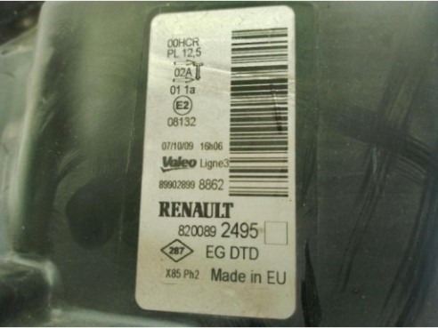 260104392R, 8200892495 FARO DERECHO RENAULT CLIO III (BR0/1, CR0/1)|Desguaces La Cabaña