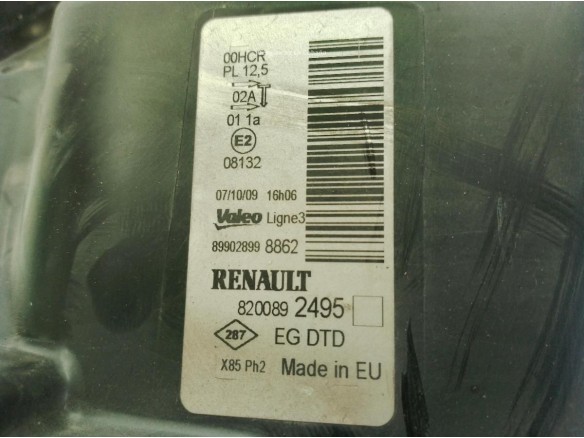 260104392R, 8200892495 FARO DERECHO RENAULT CLIO III (BR0/1, CR0/1)|Desguaces La Cabaña