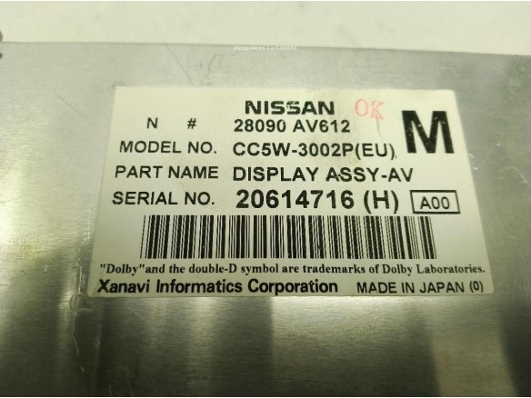 28090AV612M, DISPLAY NISSAN PRIMERA Hatchback (P12)|Desguaces La Cabaña