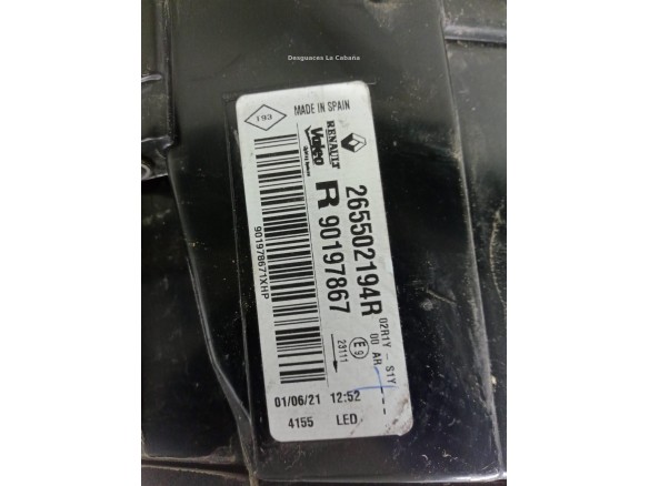 265502194R PILOTO TRA DER INT RENAULT MEGANE IV (B9A/M_)|Desguaces La Cabaña