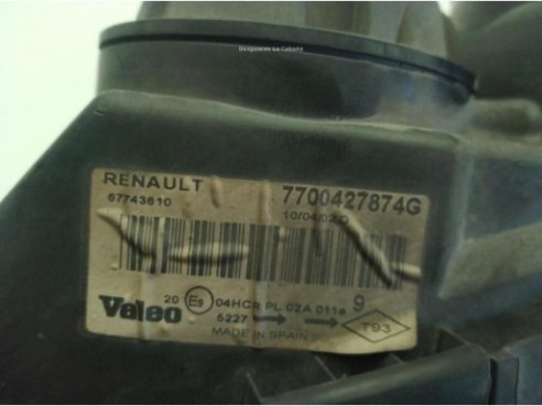 260607124R, 7700427874G FARO IZQUIERDO RENAULT MEGANE I (BA0/1_)|Desguaces La Cabaña