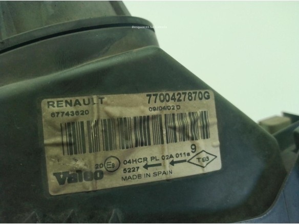 260103707R, 7700427870G FARO DERECHO RENAULT MEGANE I (BA0/1_)|Desguaces La Cabaña
