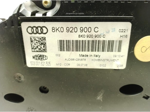 8K0920900C CUADRO INSTRUMENTOS AUDI A4 (8K2, B8)|Desguaces La Cabaña