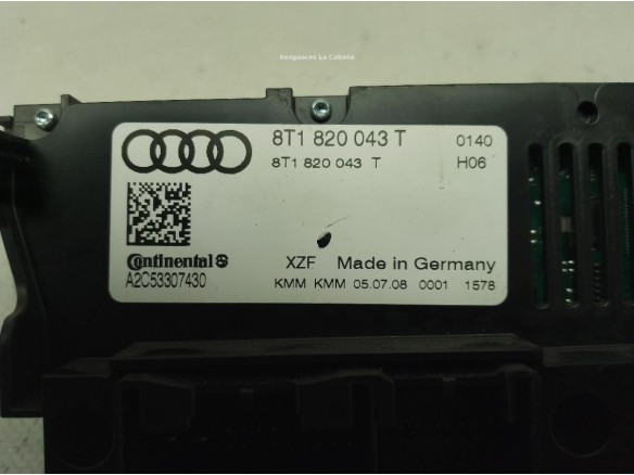 8T1820043T MANDO CLIMA AUDI A4 (8K2, B8)|Desguaces La Cabaña