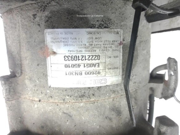 92600BN301 COMPRESOR AA NISSAN ALMERA II Hatchback (N16)|Desguaces La Cabaña