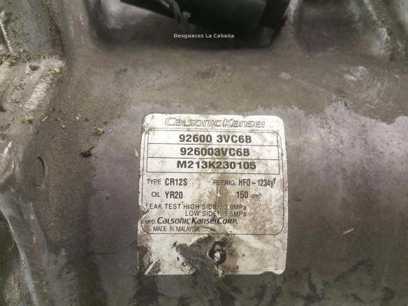 926003VC6B COMPRESOR AA NISSAN NOTE (E12)|Desguaces La Cabaña