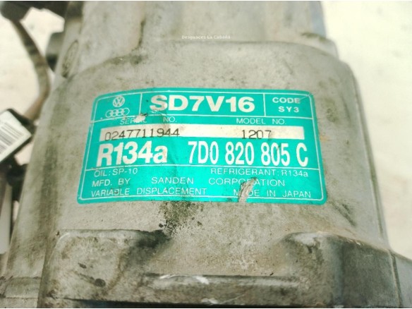 7D0820805C COMPRESOR AA VW LT 28-35 II Autobús (2DB, 2DE, 2DK)|Desguaces La Cabaña