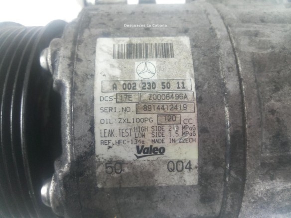 A0022305011, COMPRESOR AA MERCEDES BENZ CLASE C (W204)|Desguaces La Cabaña