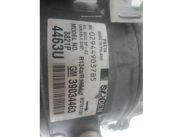 39034463 COMPRESOR AA OPEL ASTRA K (B16)|Desguaces La Cabaña