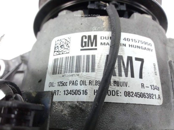 401575950 COMPRESOR AA OPEL ASTRA J Sports Tourer (P10)|Desguaces La Cabaña