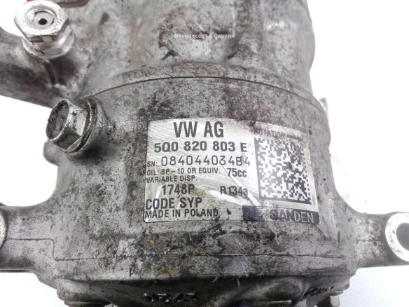 5Q0820803E COMPRESOR AA VW POLO (6R1, 6C1)|Desguaces La Cabaña