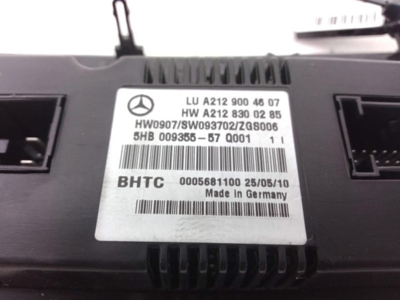 A2129004607 MANDO CLIMA MERCEDES BENZ CLASE E (W212) |Desguaces La Cabaña