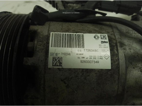 926000734R COMPRESOR AA RENAULT CLIO IV (BH_)|Desguaces La Cabaña