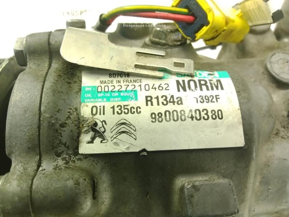 9800840380 COMPRESOR AA CITROEN C5 III Break (TD_)|Desguaces La Cabaña