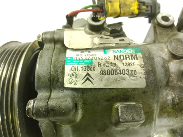 9800840380 COMPRESOR AA CITROEN C5 III (RD_)|Desguaces La Cabaña