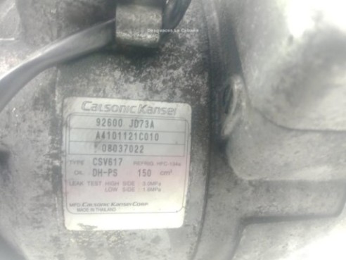 92600JD73A COMPRESOR AA NISSAN QASHQAI / QASHQAI +2 I (J10, JJ10)|Desguaces La Cabaña