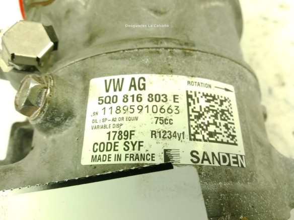 5Q0816803E COMPRESOR AA SEAT IBIZA IV (6J5, 6P1)|Desguaces La Cabaña