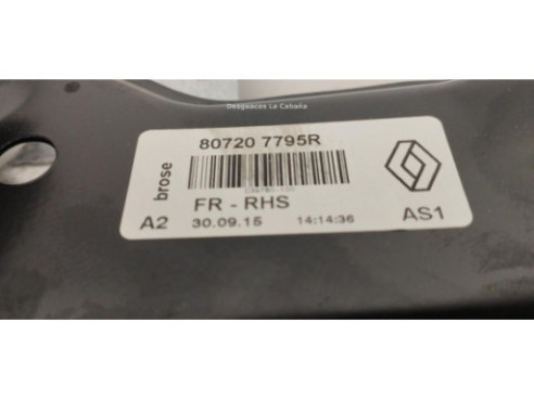 807207795R ELEVALUNAS PUERTA LAT DEL DER RENAULT KADJAR (HA_, HL_) |Desguaces La Cabaña