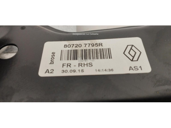 807207795R ELEVALUNAS PUERTA LAT DEL DER RENAULT KADJAR (HA_, HL_) |Desguaces La Cabaña