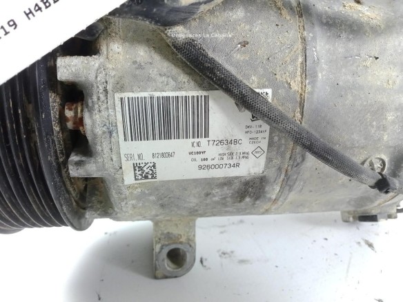 926000734R COMPRESOR AA RENAULT CAPTUR (J5_, H5_)|Desguaces La Cabaña
