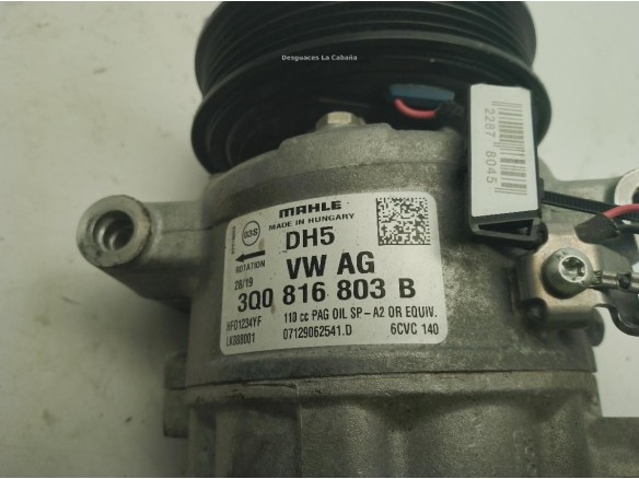 3Q0816803B COMPRESOR AA SKODA KODIAQ (NS7)|Desguaces La Cabaña