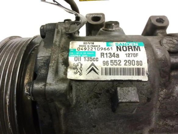 9655229080, COMPRESOR AA PEUGEOT EXPERT Furgón (VF3A_, VF3U_, VF3X_)|Desguaces La Cabaña