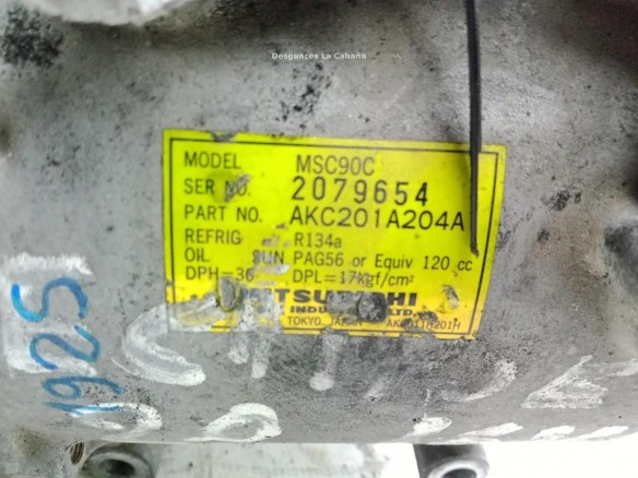 AKC201A204A, COMPRESOR AA MITSUBISHI ECLIPSE II (D3_A)|Desguaces La Cabaña