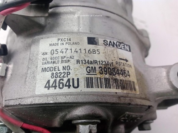 39034464 COMPRESOR AA OPEL ASTRA K (B16)|Desguaces La Cabaña