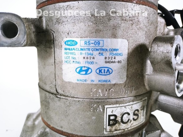 F500QADAA03 COMPRESOR AA HYUNDAI i10 (BA, IA)|Desguaces La Cabaña
