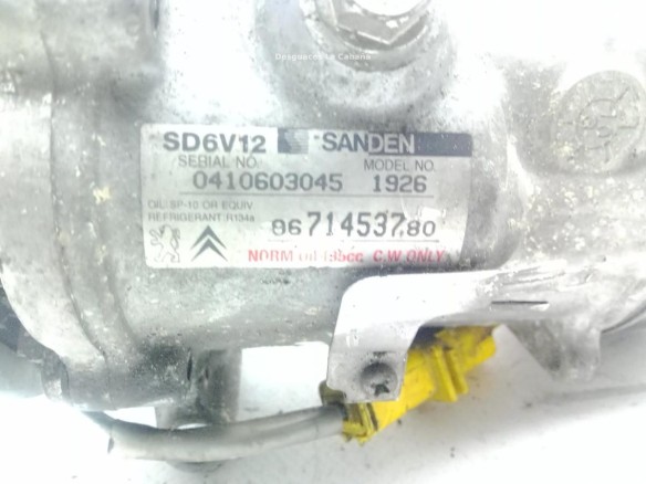 9671453780, COMPRESOR AA PEUGEOT 206+ (T3E)|Desguaces La Cabaña