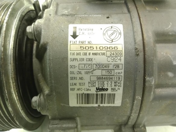 50510966 COMPRESOR AA ALFA ROMEO 159 Sportwagon (939_)|Desguaces La Cabaña
