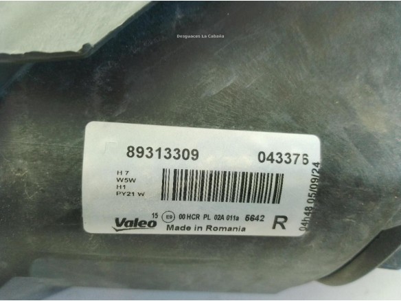 93189358, 89313309 FARO DERECHO OPEL CORSA D (S07)|Desguaces La Cabaña