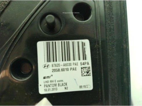 87620A6030 ESPEJO DER HYUNDAI i30 (GD)|Desguaces La Cabaña