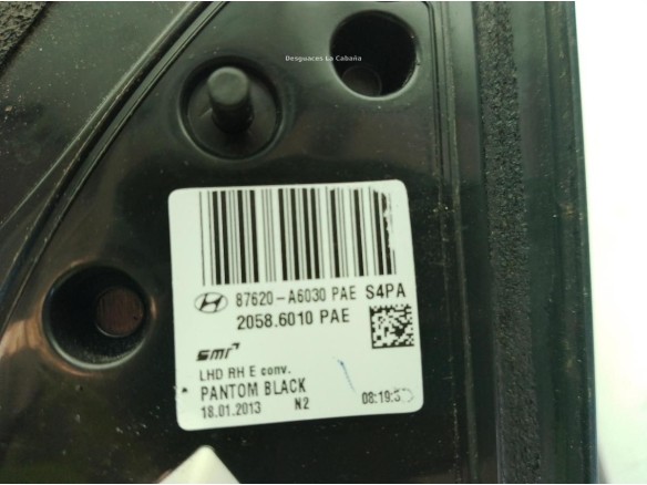 87620A6030 ESPEJO DER HYUNDAI i30 (GD)|Desguaces La Cabaña